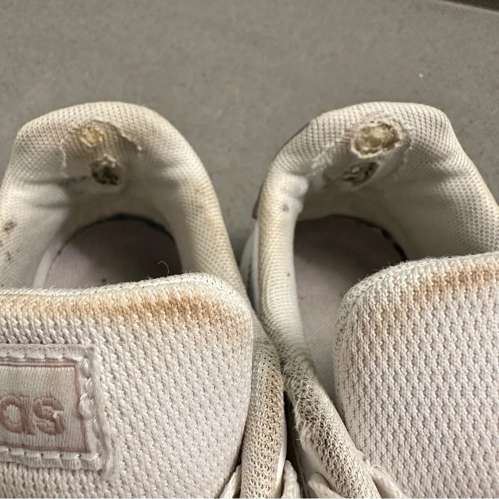 Adidas White Sneakers with Pink Stripes - Picture 7 of 8